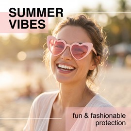 SIVZUMO 9 Paia di Occhiali a Cuore per Festa, Occhiali da Sole Colorati per Matrimonio, Addio al Nubilato e Compleanno, Gadget Divertenti per Adulti e Bambini, Accessori Hippie Vintage Multicolore