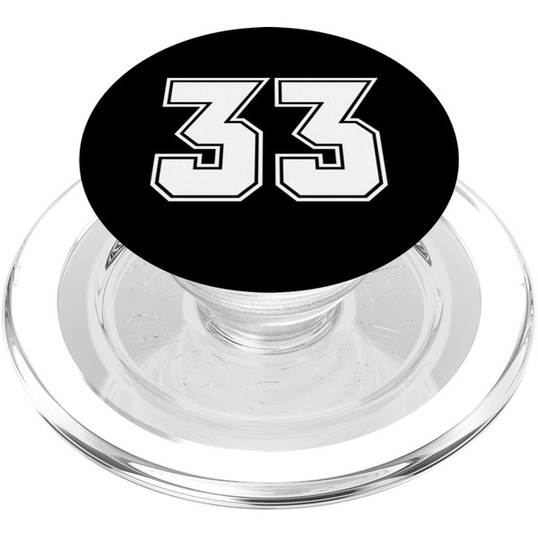 Nummer 33 Backside – Geburtstags-Sport-Team-Trikot, nummeriert PopSockets PopGrip für MagSafe