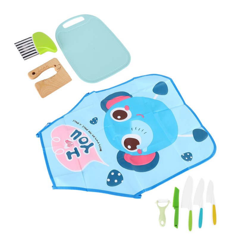 Kids Baking Knife Set Paring Knife Cutting Board Potato Chipper