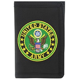 Nylon Wallet with Army Symbol Patch