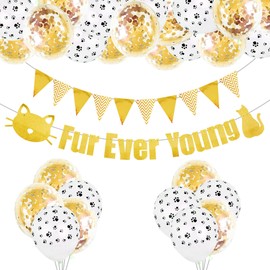 Roaring Good Time Cat Birthday Party Decoration Fur Ever Young Pet Puppy Birthday Party Supplies Decorations Lets Pawty Balloons Puppy Themed Birthday Decorations Dog Balloons