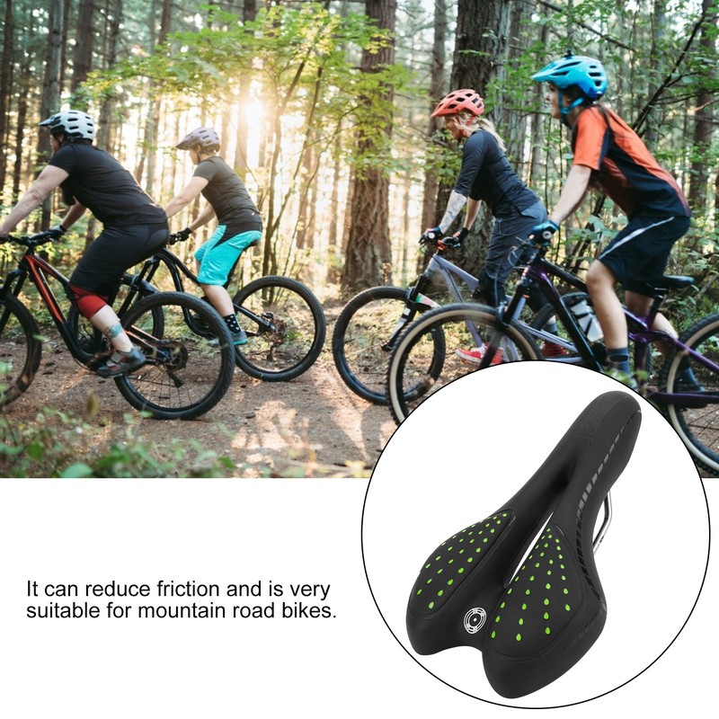 Mountain Bike Saddle Comfortable PU Leather Breathable Mountain Bike Saddle