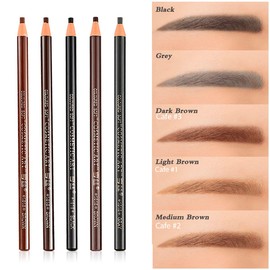 Lápiz Para Diseño Y Delineado De Cejas Microblading Universo En Linea Larga Duración (Café Oscuro #3)