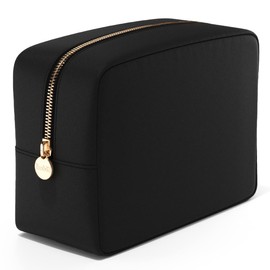 Embla Cosmetic Bag - Makeup Bag Travel Pouch, Toiletry Bags Cute Makeup Organizer, Nylon Zipper Pouches, Pink Black Coin Purse, Storage Bag Cosmetics Organizer, Make up bags Mini, Small, Large, Womens