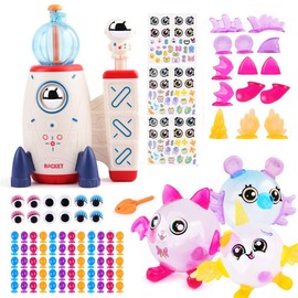 DIY Sticky Balloon With Pump, Re-Usable Decors, Model bouncy balloon kit multiple sculptures for kids toy, 60 balloons, 134 accessories, Party fun activities/gifts for toddler boys and girls【DealsForYouDays】:_Refils 162pcs(60balloons+102decos)