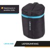 LENS-AID Thick Padded Lens Bag: Lens Case with Zipper and
