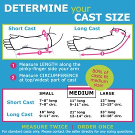 CastCoverz! Designer Arm Cast Cover - Wicked Webs - Large Short: 13" Length X 13" Circumference - Removable and Washable - Made in USA