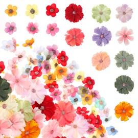 150Pcs Small Flowers for Crafts, Mini Artificial Flower for Decoration, Faux Flower Heads, Fabric Silk Flowers, Fake Wildflowers Garland Decorations for DIY Wreath, Wedding, Party, Home Decoration