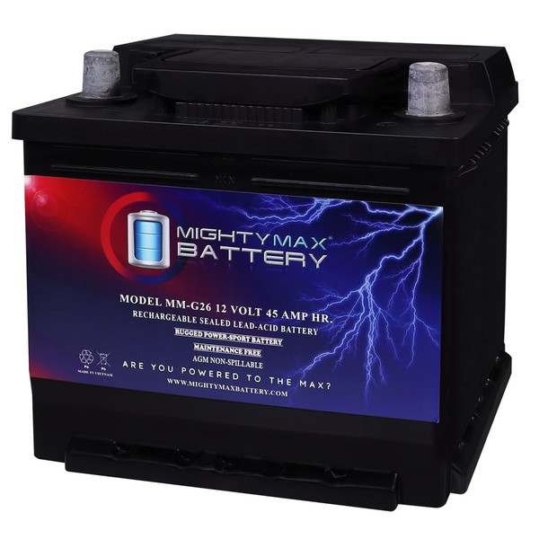 Mighty Max Battery MM-G26 Group 26 12V 45AH 80RC 540CCA