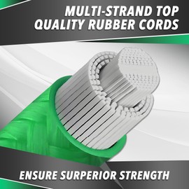 CARTMAN 1/8“ Marine Grade Elastic Cord Crafting Stretch String, 25ft, for Camping, Kayak Deck, Crafting Green Color