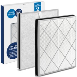 Nisreen HE401 Filter Replacement for Shark Air Puri-fier 4 Filter Replacement, Compatible with Shark Air Puri-fier 4 HE400 HE401 HE402 HE405, 2-Pack H13 True HEPA with Advanced Odor Lock Filter