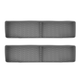 2Pcs Stove Top Shelf Silicone Magnetic Leak Proof Anti Slip Oven Top Shelf Spice Rack Organizer Kitchen Supplies Grey