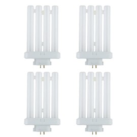 DYSMIO Compact Fluorescent 27W Quad Tube,3000K Warm White Light FML Light Bulbs with GX10Q-4 Base – 4 Pack