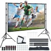 LINCO Tripod Projector Screen with Stand 4K HD 16:9 Back