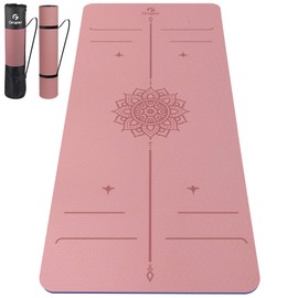 Gruper Yoga Mat Non Slip,TPE 6MM 8MM Thick Exercise Mat with Carrying Strap,Yoga Mats for Beginners Women Men,Workout Mats for Home, Pilates and Floor Exercises