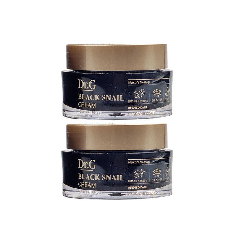 Dr.G 닥터지 블랙 스네일 크림 50mlx2개 달팽이크림 Dr.G Black Snail