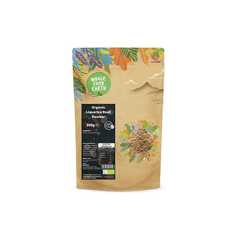 Wholefood Earth Organic Liquorice Root Powder 500 g | GMO