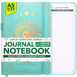 Journal Notebook - 100gsm Ivory Lined White Paper with Inner Pocket & Pen Holder| Vegan Friendly, Ruled Notebook | Multi-Purpose Ideal for Daily Journaling & To Do List Journal for Women & Men