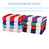 ONGLYP Oversized Cotton Beach Towel 32'' x 63'' Striped Absorbent