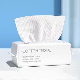 Disposable Face Towels 64 Ct, Biodegradable Facial Clean Towels, Ultra Soft & Thick Cloth for Sensitive Skin, Makeup Remover Dry Wipes, Lint-Free Towelettes for Cleansing