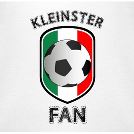 Kinderzeuch - European Championship - Smallest Fan - Italy - Baby Romper Bodysuit Short Sleeve, 1 White,