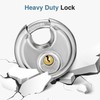 Puroma Keyed Padlock, Stainless Steel Discus Locker Lock Heavy Duty