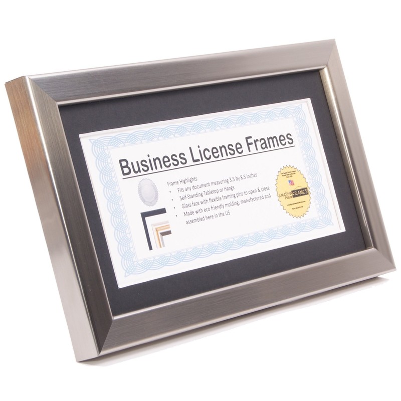 CreativePF [4-6x11ss-b] Stainless Steel Business License Certificate Frames for Professionals