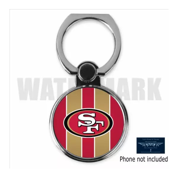 Unbranded SAN FRANCISCO 49ERS CUSTOM ROUND CELL MOBILE PHONE RING