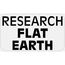 Unbranded Research Flat Earth - 25 Stickers Pack 2.25 x 1.25 inches - Earther Theory