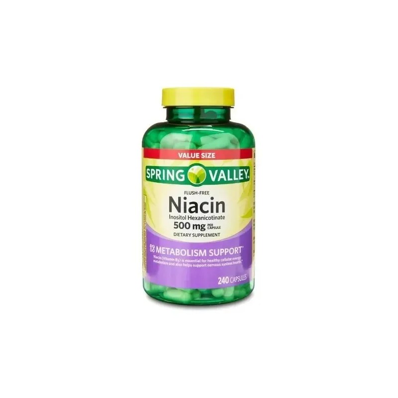 Complejo Niacin 500mg 240 Cps Niancina Vitamina B3 Spring Va