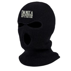 Ski Mask I'm Not A Gynecologist But I'll Take A Look Embroidered Three Hole Balaclava (Black)
