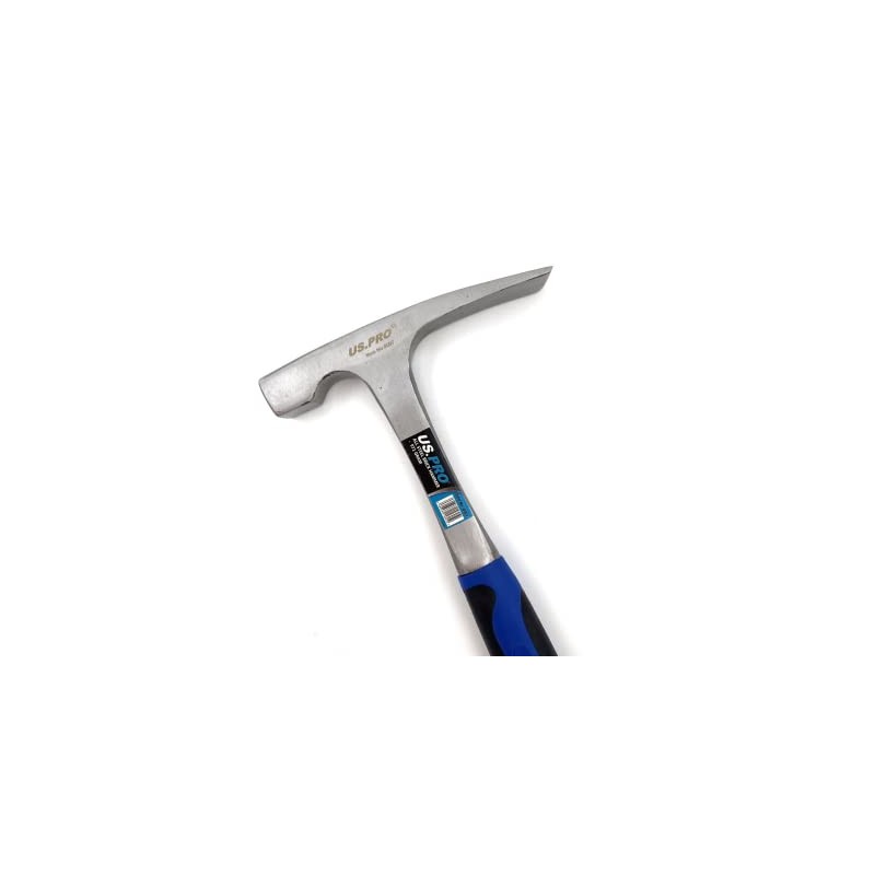 US PRO All Steel Brick Hammer Masonry Rubber & Fibreglass