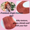 Copper Tape in Hair Extensions Human Hair Invisible Long Mini