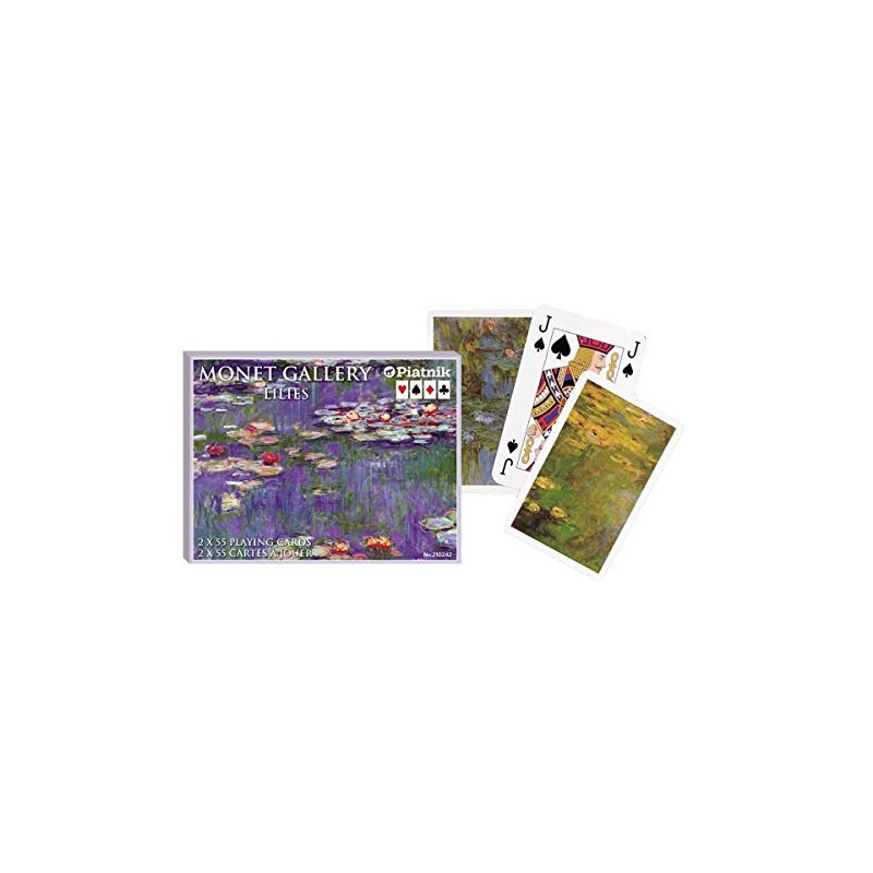 Gibsons Games Piatnik Playing Cards - Monet Gallery - Lilies,