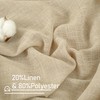 LAMIT Semi Sheer Linen Curtains 54 Inch Length 2 Panels,