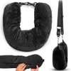 Stuffable Neck Pillow for Travel, Travel Neck Pillows With Adjustable