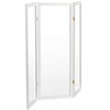 4 ft. Short Clear Plastic Partition White 3 Panel