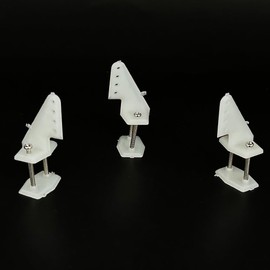 20PCS Plastic Control Horn 4 Hole Control Horn with Screws for RC Airplane Plane Helicopter DIY Model Toy Parts (M2x18mm)