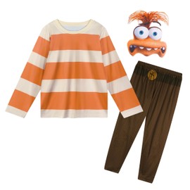 Pitevotur Inside Out 2 Costume Anxiety Cosplay Boys Girls Fancy Dress Up Set 3-12 years