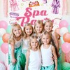 LaVenty SPA Party Backdrop Balloons Pajama Party Decoration Slumber Sleepover