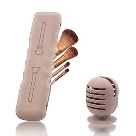 GeorgeX Soporte para Brochas de Maquillaje de Silicona Soporte de Esponja de Maquillaje Soporte de Viaje Porttil Impermeable para Brochas             