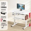 SHW 40-Inch Electric Height Adjustable Standing Desk with Drawer, Memory