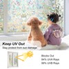 KAFUTER Window Privacy Film, Decorative Stained Glass Window Film, Static