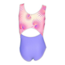 Destira Gymnastics Leotards for Girls, Playful Palms, Super Soft Leotards for Women and Girls with Matching Scrunchie, Gymnastics, Dance, Cheer, Yoga, and More, Child M (8)