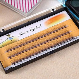 Haofy 60 Piezas Pestañas Postizas Extensiones de Pestañas Individuales Pestañas Falsas 9-12MM(10mm)
