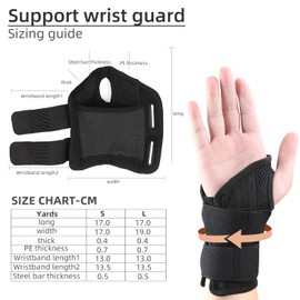 Wrist Brace Relief Wrist Joint Sports Sprain Carpal Tunnel Protector Night Day Wrist Splint Compression Hand Support Wrist for Men and Women (Right+Left)