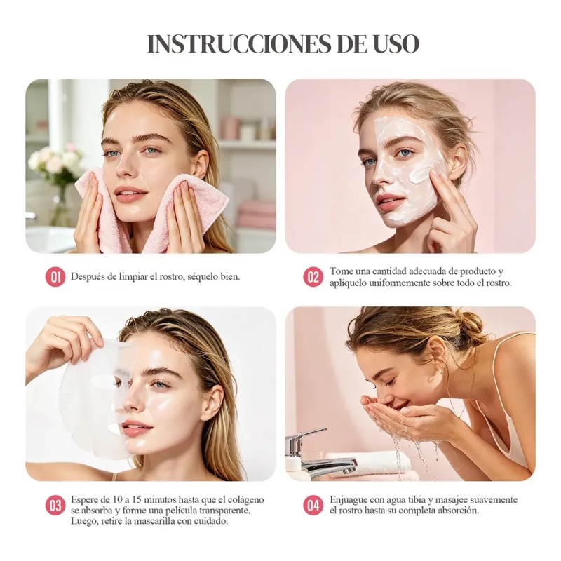 Mascarilla Exfoliante De Colágeno Para Hidratar E Iluminar