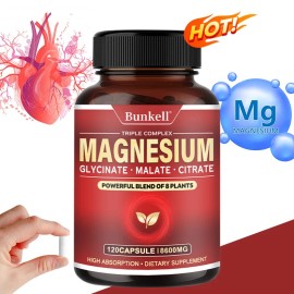 Bunkell Triple Magnesium Capsules - Support cardiovascular function and muscle health