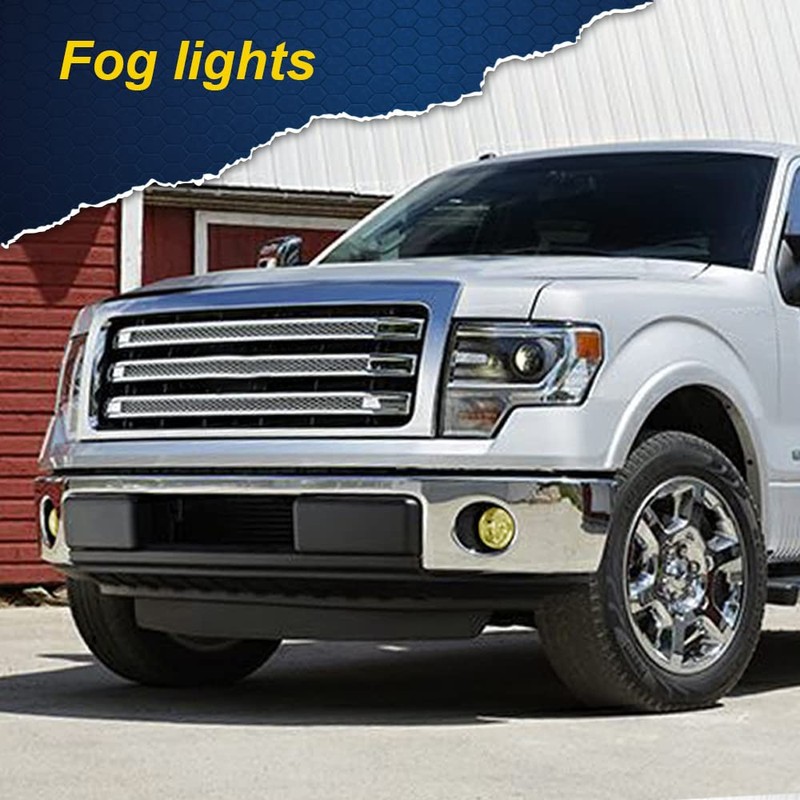 PIT66 Front Bumper Fog Light, Compatible with 2011-2014 Ford F150