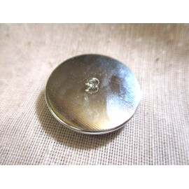 GLASS DOME PIC BUTTON "STAINED GLASS" FLOWERS - 3 SUNFLOWERS    30mm